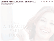 Tablet Screenshot of dentalreflectionsoh.com